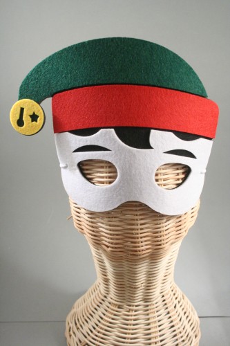 Felt Elf Face Masks with White Elastic