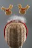 Christmas Reindeer Motif Deeley Bobber with White Fur Trim - view 2
