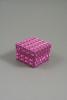 Pink Hologram Gift Box with Black Flock Inner. Approx Size 5cm x 5cm x 3.5cm - view 1