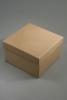 Natural Brown Kraft Paper Gift Box with Black Insert. Approx Size: 10cm x 10cm x 6cm. This Box has a Black Flocked Foam Pad Insert. - view 1