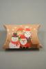 Christmas Character on Snowflake Print Pillow Pack Gift Box. Size Approx 6.8cm x 6.8cm x 2.5cm - view 2