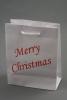 Merry Christmas and Tree Design Gift Bag with White Cord Handles. Approx Size 15cm x 12cm  x 6cm. - view 2