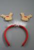 Christmas Reindeer Motif Deeley Bobber with White Fur Trim - view 1