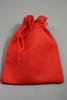Red Jute Effect Drawstring Gift Bag.  Size Approx 20cm x 14cm. - view 1