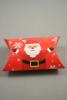 Christmas Santa Print Pillow Pack Gift Box. Size Approx 6.8cm x 6.8cm x 2.5cm - view 1