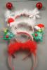 Christmas Deeley Boppers with White/Red Fur Trim and Plastic Aliceband. In Snowflake, Santa Hat, Red Glitter Bauble and Christmas Tree Designs. Clip Strip of 12 Assorted - view 1