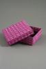 Pink Hologram Gift Box with Black Flock Inner. Approx Size 9cm x 9cm x 3cm - view 2
