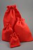 Red Jute Effect Drawstring Gift Bag.  Size Approx 20cm x 14cm. - view 3