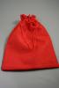 Red Jute Effect Drawstring Gift Bag.  Size Approx 15cm x 10cm. - view 1