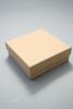 Natural Brown Paper Gift Box. Approx Size: 9cm x 9cm x 3cm. This Box has a Black Flocked Foam Pad Insert - view 1