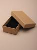 Natural Brown Paper Gift Box. Approx Size: 8cm x 5cm x 2.5cm. This Box has a Black Flocked Foam Pad Insert - view 2