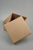 Natural Brown Kraft Paper Gift Box with Black Insert. Approx Size: 10cm x 10cm x 6cm. This Box has a Black Flocked Foam Pad Insert. - view 2